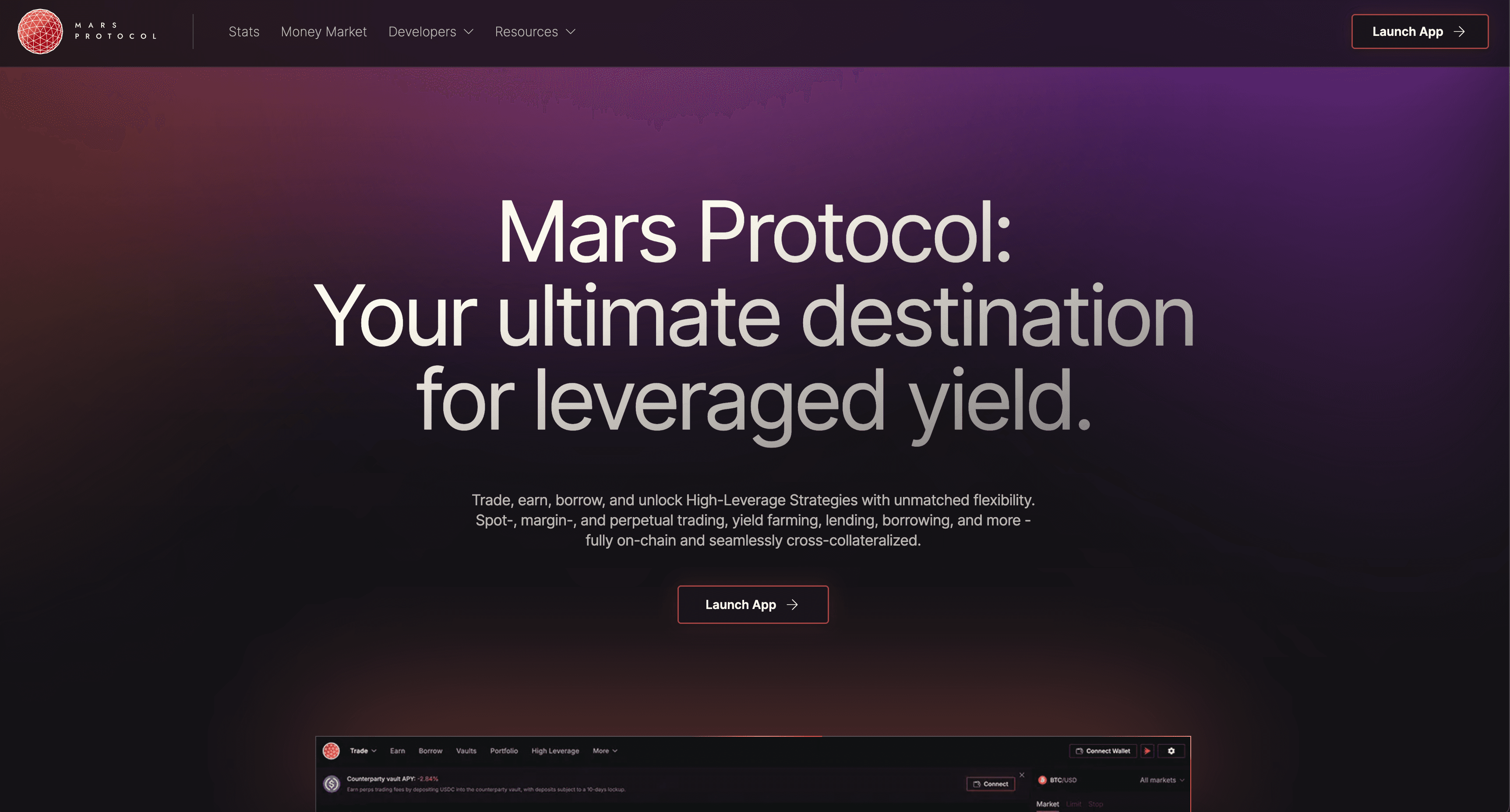 Mars Landing Page